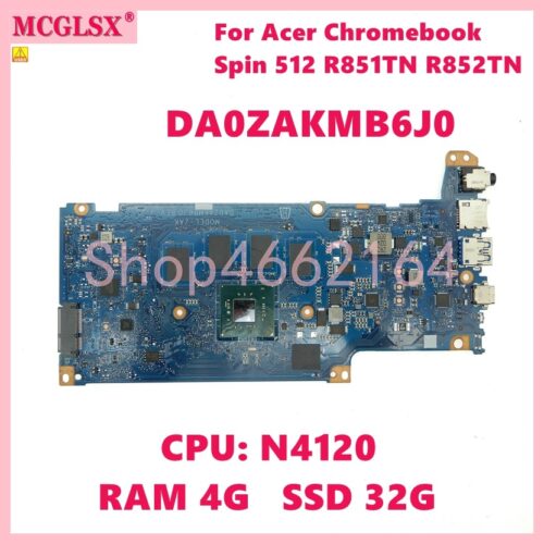 Placa de baza noua pentru Acer Chromebook Spin R851TN cod NB.H9911.00Q cu procesor  N4120 placa video incoporata cu 8GB memorie si EMMC64GB.UMA